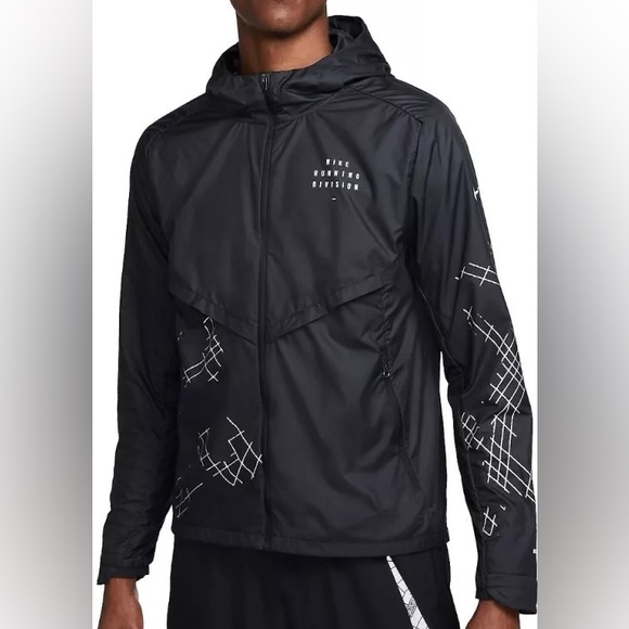 Nike Other - Nike Running Waterproof Division Storm Fit Hooded Jacket size SMALL